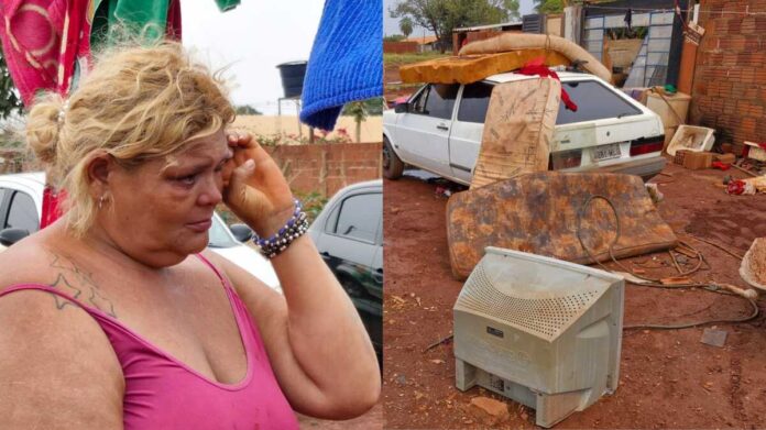 'Desesperador'. Família tem casa destruída por chuva e ventania no Jardim Inápolis