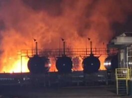 Bombeiros são mobilizados para combater incêndio em terreno próximo da Copagaz (vídeo)