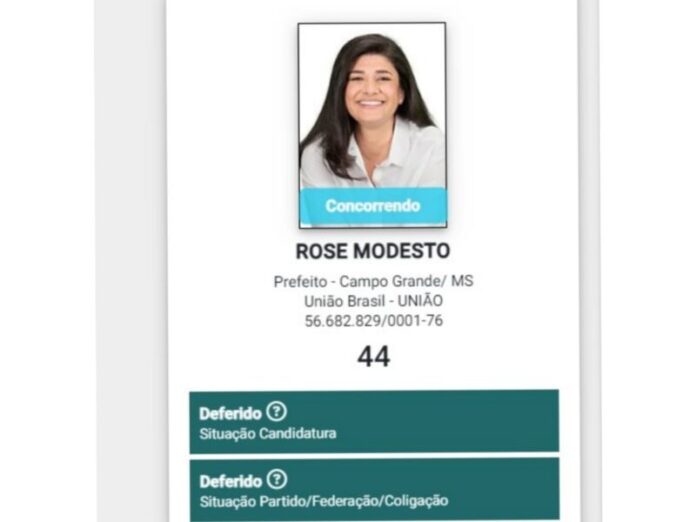 Juiz defere registro de Rose Modesto para corrida pela prefeitura