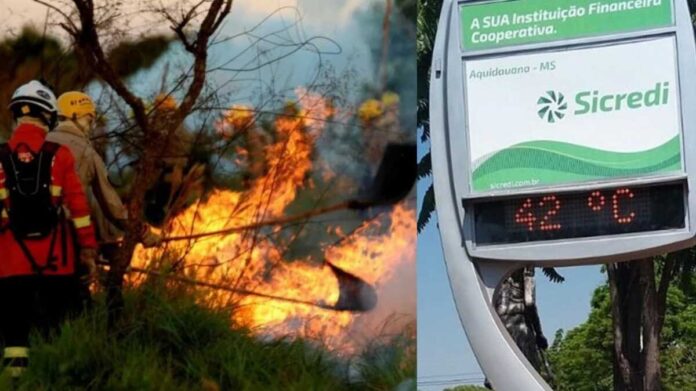 MS tá como? 42ºC em Aquidauana e Pantanal com fumaça da Bolívia