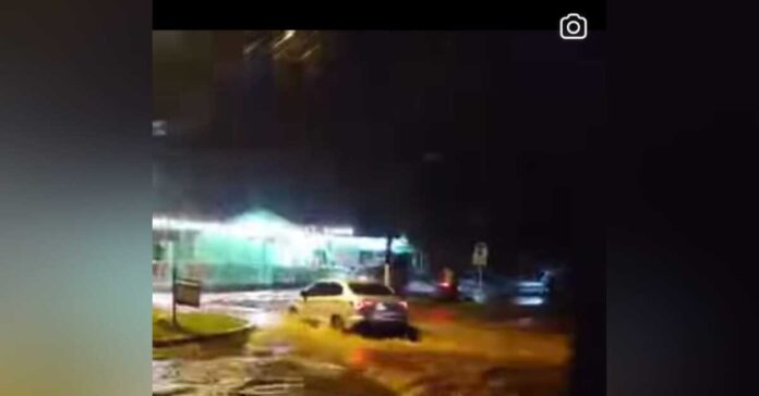 Temporal com granizo causa alagamentos e destelha casas em Ponta Porã (vídeo)