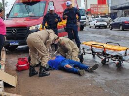 Caminhonete bate em moto durante conversão indevida na Mascarenhas de Moraes (vídeo)