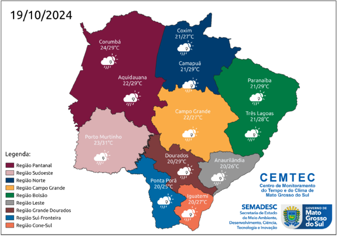 Fim de semana tem previsão de chuva em todo Estado e possibilidade de tempestade