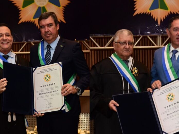 Riedel e Gerson Claro são homenageados com a Ordem Guaicurus pelo TRT-MS