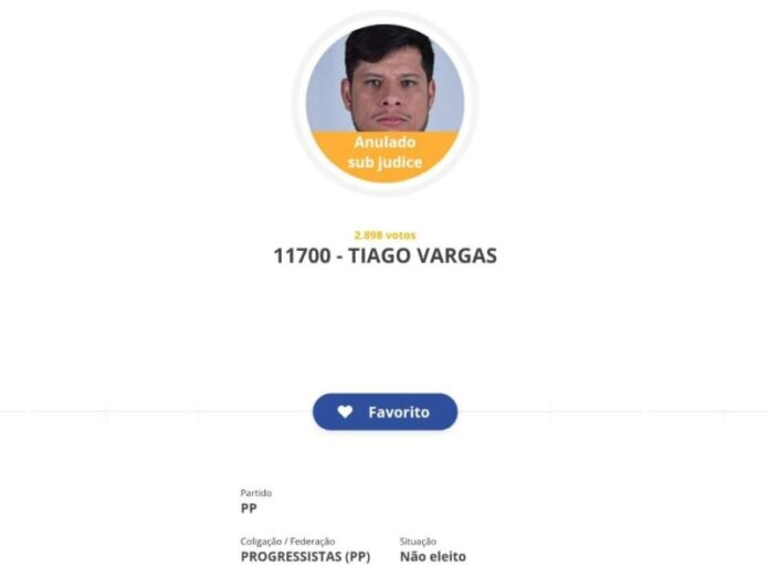 Tiago Vargas não consegue se reeleger e fala em "grande Tiago Vargas não consegue se reeleger e fala em "grande início"