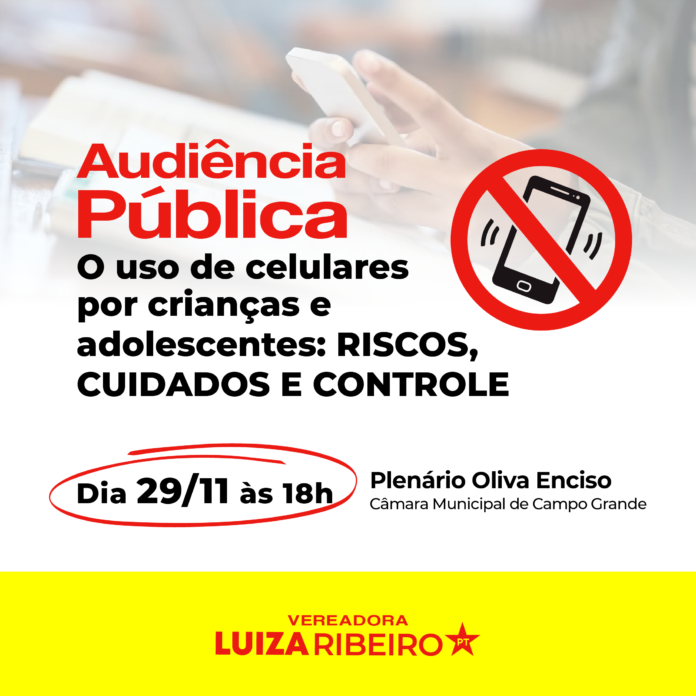 Câmara Municipal realiza Audiência Pública sobre uso de celulares por crianças e adolescentes