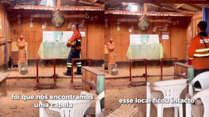 Capela fica intacta em meio às chamas e emociona bombeiros no Pantanal (vídeo)