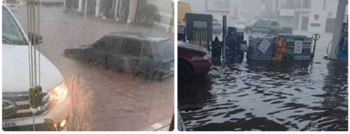 Ruas e avenidas de Paranaíba ficam alagadas após temporal