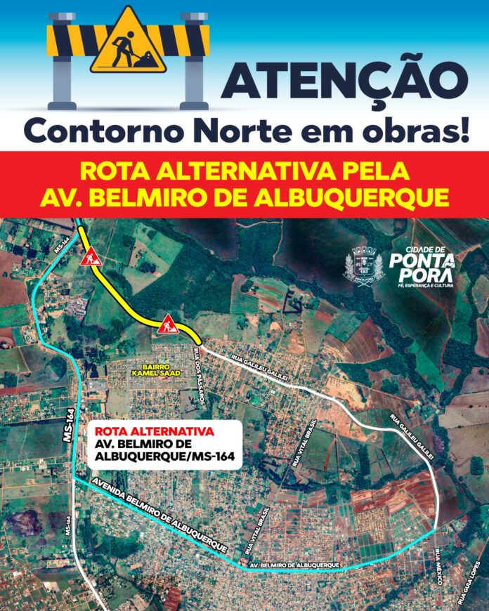 Trecho do Contorno Viário Norte está em obras