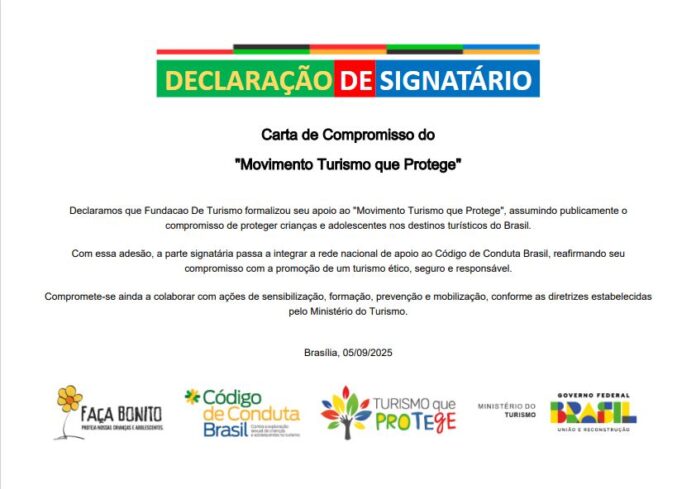 Fundtur MS adere ao Movimento “Turismo que Protege” e amplia compromisso com a infância no turismo