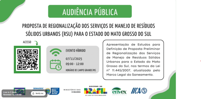 Semadesc e Imasul realizam audiência pública para discutir regionalização dos Semadesc e Imasul realizam audiência pública para discutir regionalização dos serviços de manejo de resíduos sólidos urbanos